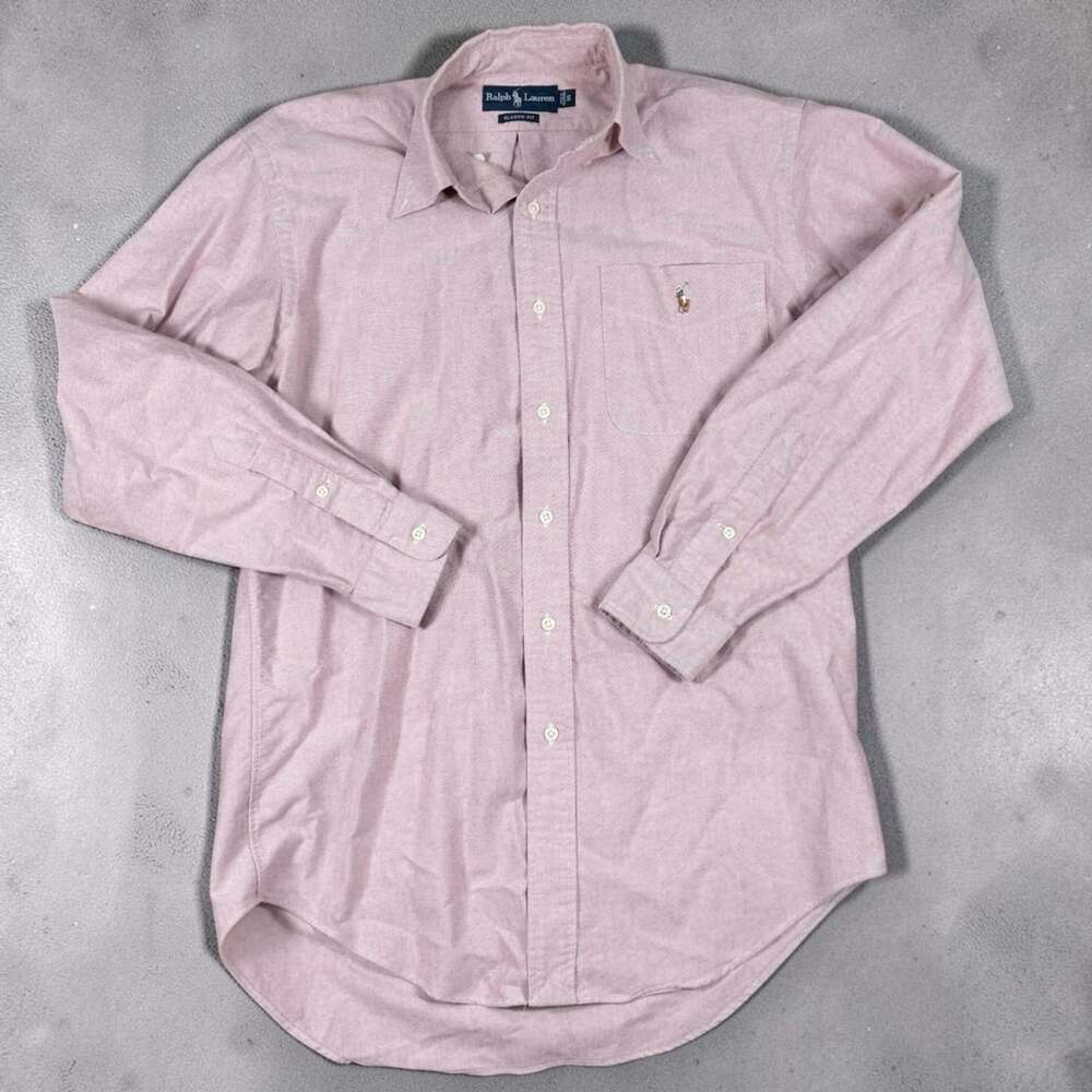 Ralph Lauren Classic Fit Oxford Shirt Size S Pink Long Sleeve Button Down